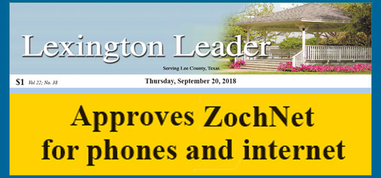 ZOCHNET Offers Phone and Internet to Lexington